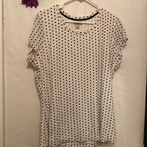 Black and white polka dot top from Worthington